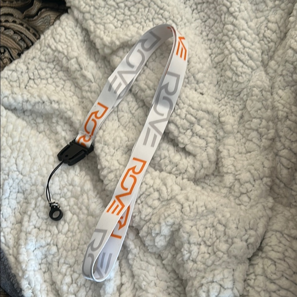 ROVE White and Orange Lanyard